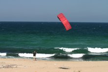 Martin kiting by the Black Sea